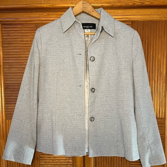 Jones Jacket Womens New York 6 petite wool blend tweed  blazer jacket - Picture 1 of 3